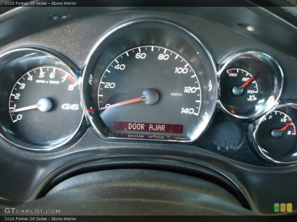Ebony Interior Gauges for the 2010 Pontiac G6 Sedan #72007209