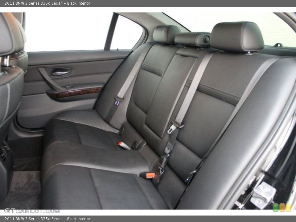 Black Interior Rear Seat for the 2011 BMW 3 Series 335d Sedan #72009261