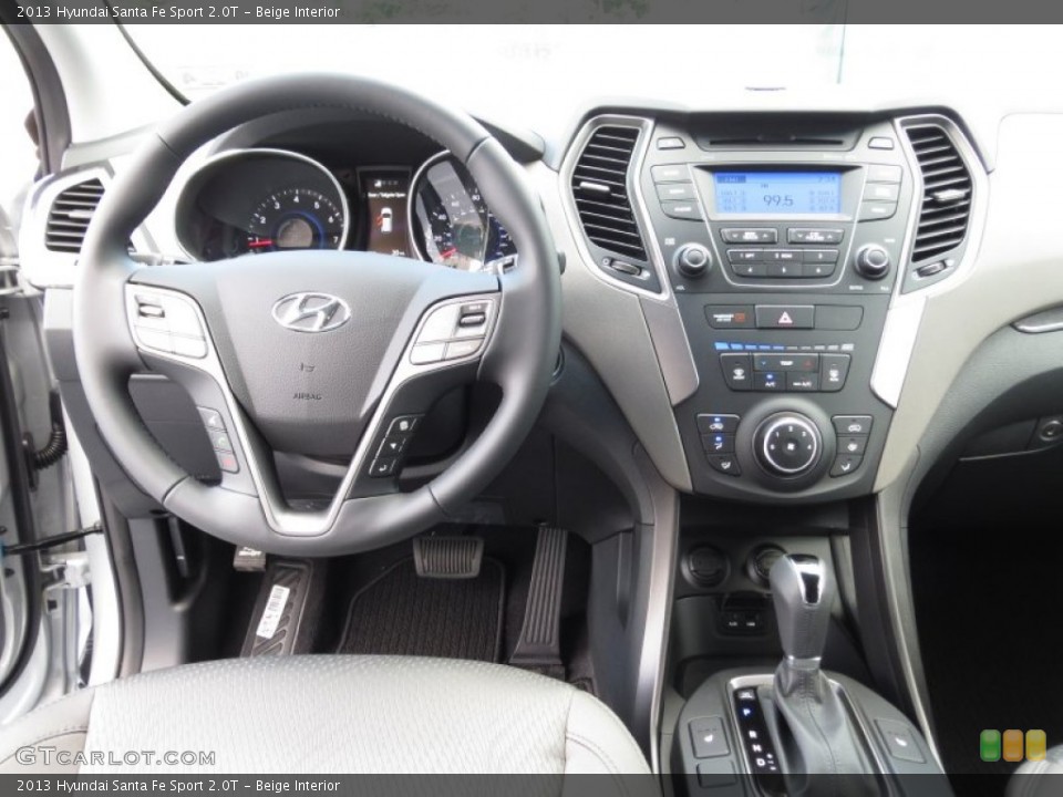 Beige Interior Dashboard for the 2013 Hyundai Santa Fe Sport 2.0T #72009348
