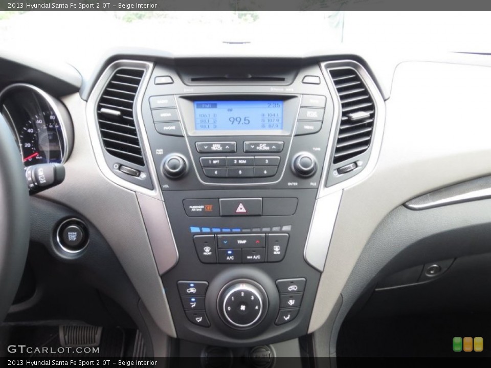 Beige Interior Controls for the 2013 Hyundai Santa Fe Sport 2.0T #72009369