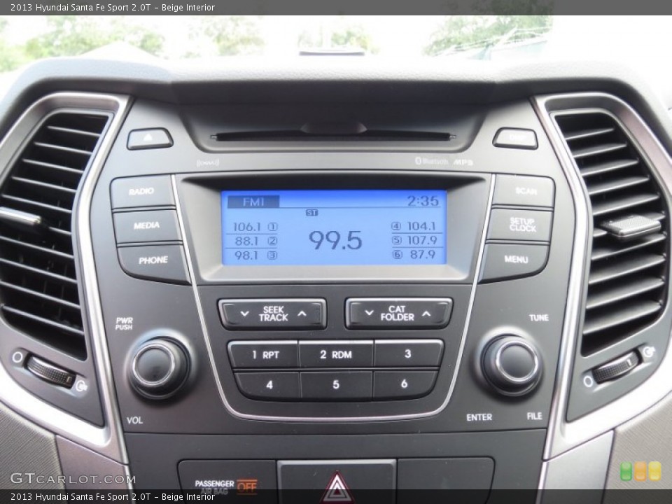 Beige Interior Audio System for the 2013 Hyundai Santa Fe Sport 2.0T #72009395