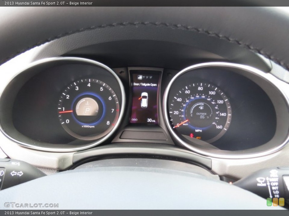 Beige Interior Gauges for the 2013 Hyundai Santa Fe Sport 2.0T #72009537