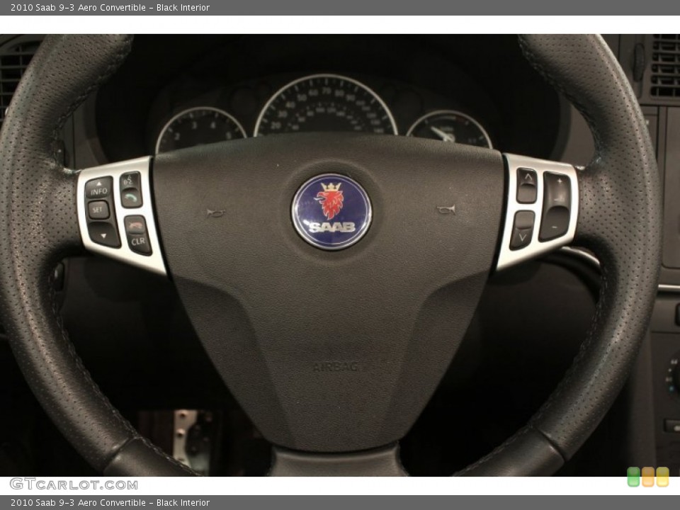 Black Interior Steering Wheel for the 2010 Saab 9-3 Aero Convertible #72009891