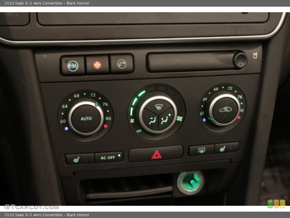 Black Interior Controls for the 2010 Saab 9-3 Aero Convertible #72009972