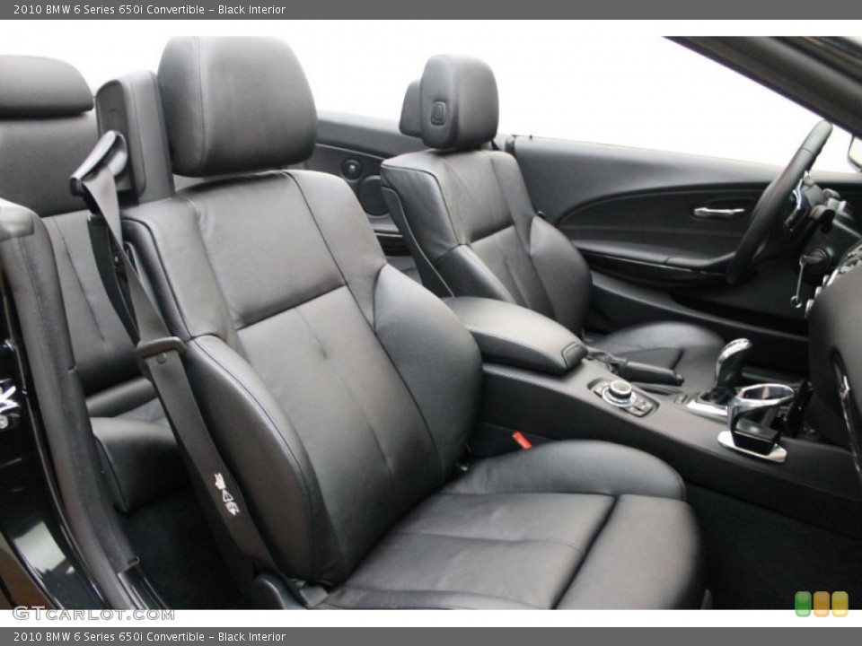 Black Interior Front Seat for the 2010 BMW 6 Series 650i Convertible #72010173