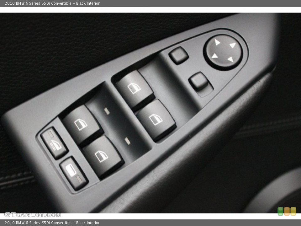 Black Interior Controls for the 2010 BMW 6 Series 650i Convertible #72010302
