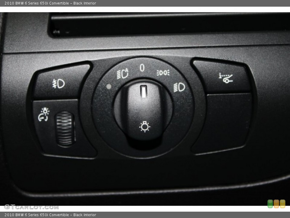Black Interior Controls for the 2010 BMW 6 Series 650i Convertible #72010326
