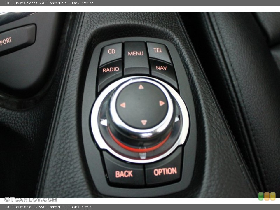 Black Interior Controls for the 2010 BMW 6 Series 650i Convertible #72010491