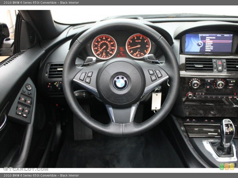 Black Interior Dashboard for the 2010 BMW 6 Series 650i Convertible #72010542