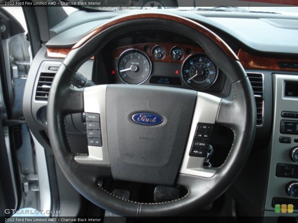 Charcoal Black Interior Steering Wheel for the 2012 Ford Flex Limited AWD #72011766
