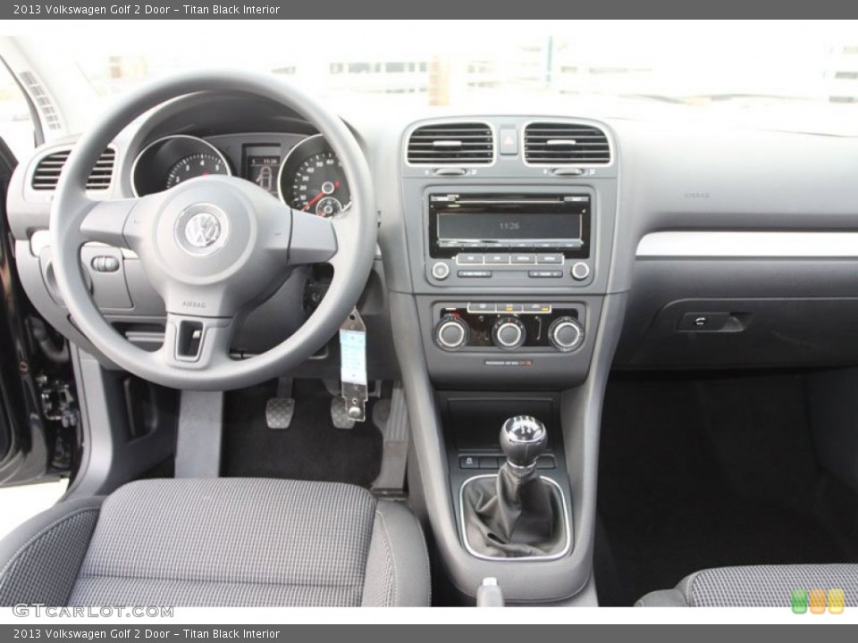 Titan Black Interior Dashboard for the 2013 Volkswagen Golf 2 Door #72016203