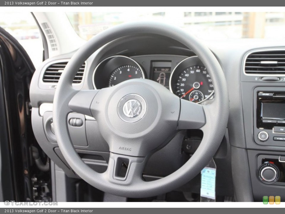 Titan Black Interior Steering Wheel for the 2013 Volkswagen Golf 2 Door #72016227