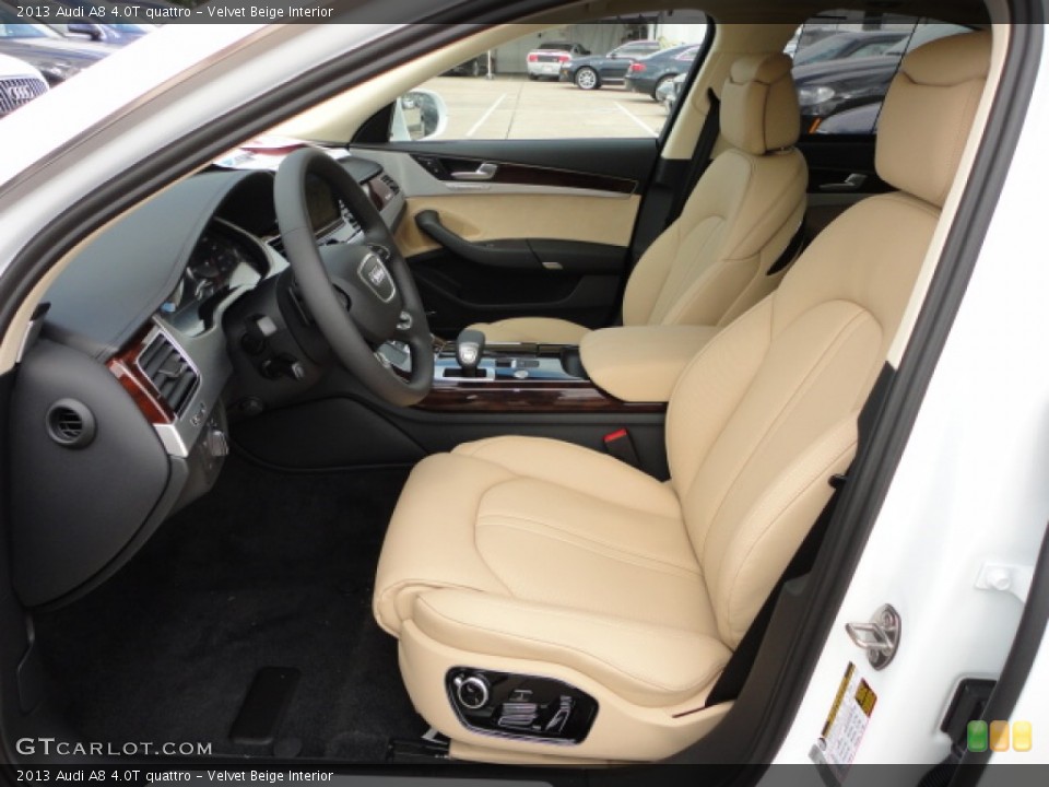 Velvet Beige Interior Front Seat for the 2013 Audi A8 4.0T quattro #72022179