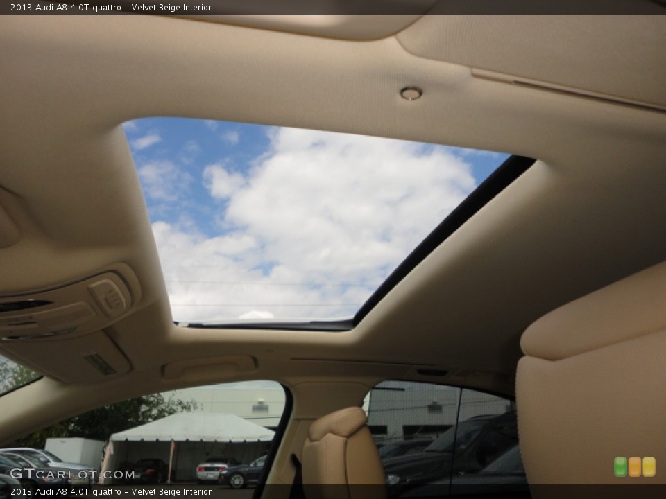 Velvet Beige Interior Sunroof for the 2013 Audi A8 4.0T quattro #72022206