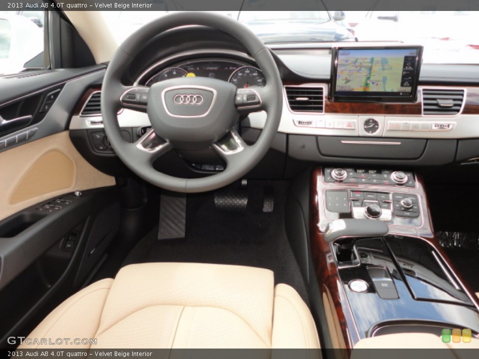 Velvet Beige Interior Dashboard for the 2013 Audi A8 4.0T quattro #72022251
