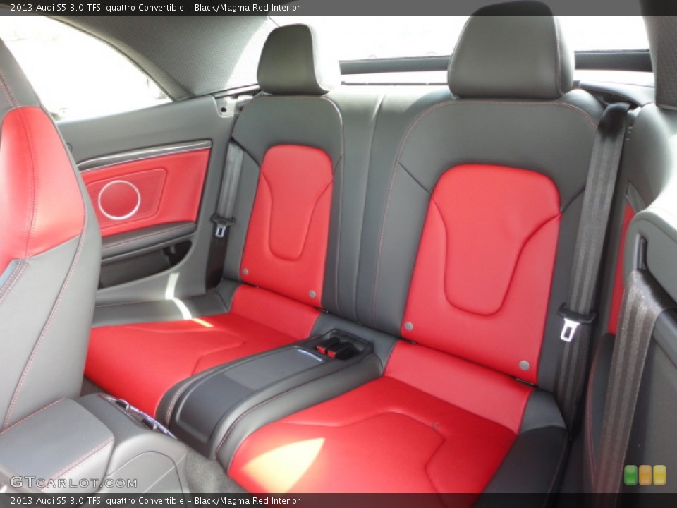 Black/Magma Red Interior Rear Seat for the 2013 Audi S5 3.0 TFSI quattro Convertible #72022461