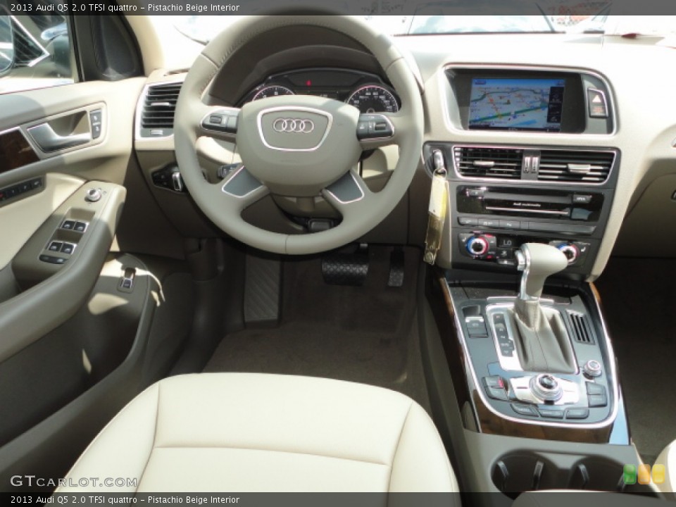 Pistachio Beige Interior Dashboard for the 2013 Audi Q5 2.0 TFSI quattro #72024057