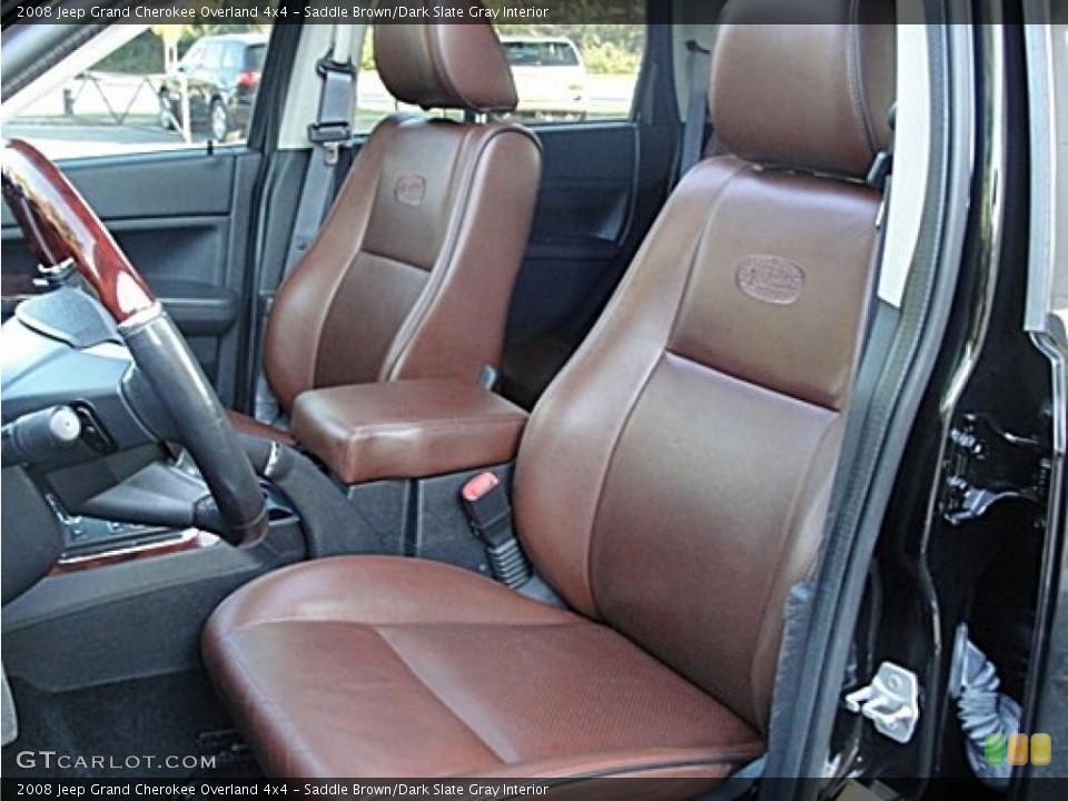 Saddle Brown/Dark Slate Gray Interior Front Seat for the 2008 Jeep Grand Cherokee Overland 4x4 #72026112