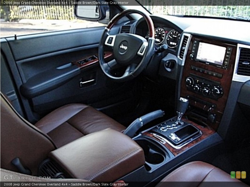 Saddle Brown/Dark Slate Gray Interior Photo for the 2008 Jeep Grand Cherokee Overland 4x4 #72026133