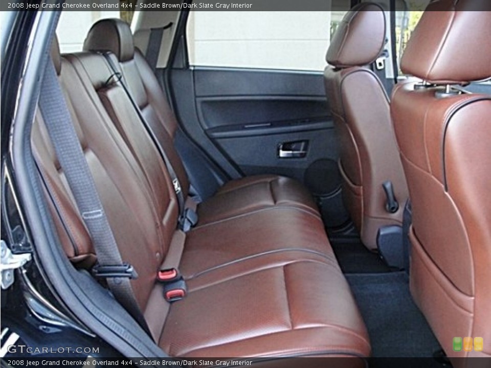 Saddle Brown/Dark Slate Gray Interior Rear Seat for the 2008 Jeep Grand Cherokee Overland 4x4 #72026307
