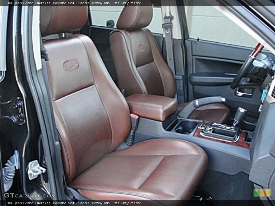 Saddle Brown/Dark Slate Gray Interior Front Seat for the 2008 Jeep Grand Cherokee Overland 4x4 #72026367