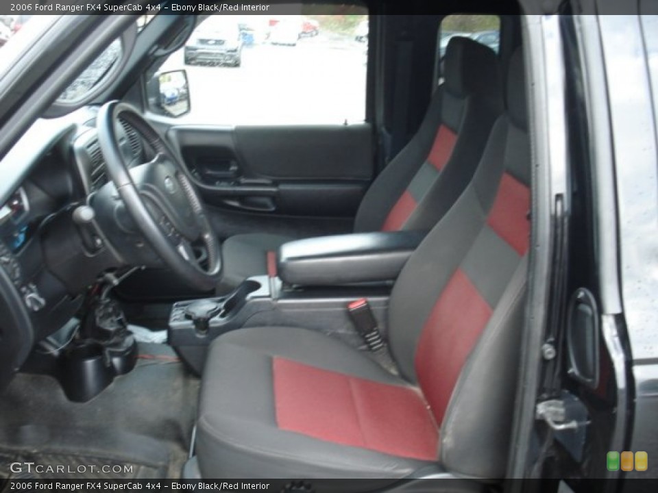 Ebony Black/Red 2006 Ford Ranger Interiors
