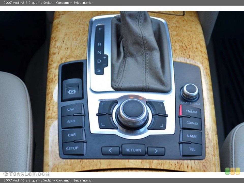 Cardamom Beige Interior Controls for the 2007 Audi A6 3.2 quattro Sedan #72030546