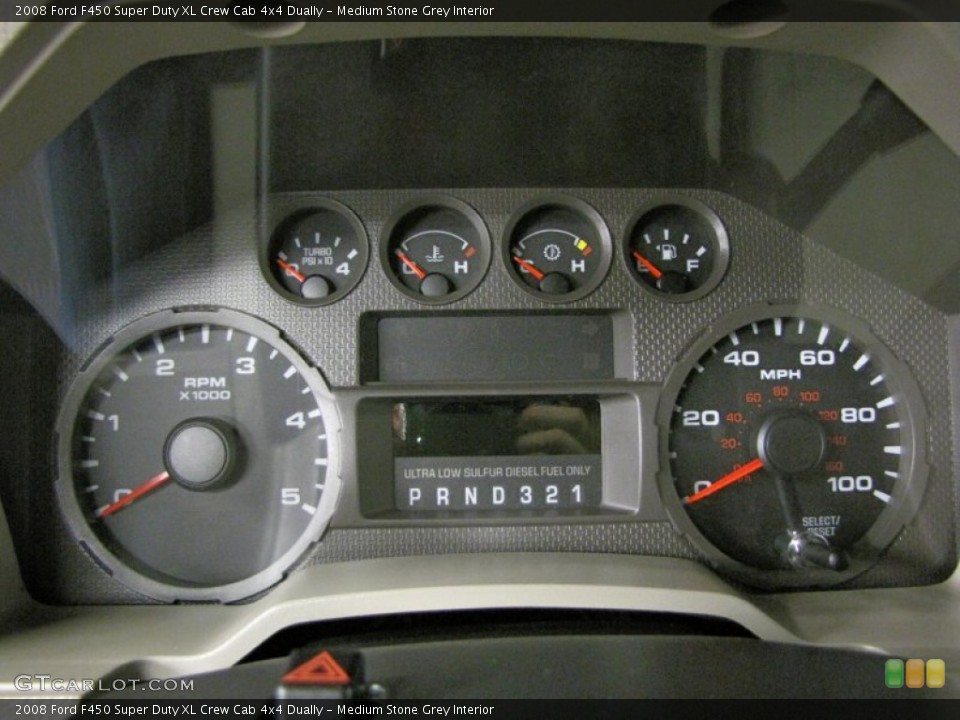 Medium Stone Grey Interior Gauges for the 2008 Ford F450 Super Duty XL Crew Cab 4x4 Dually #72031419
