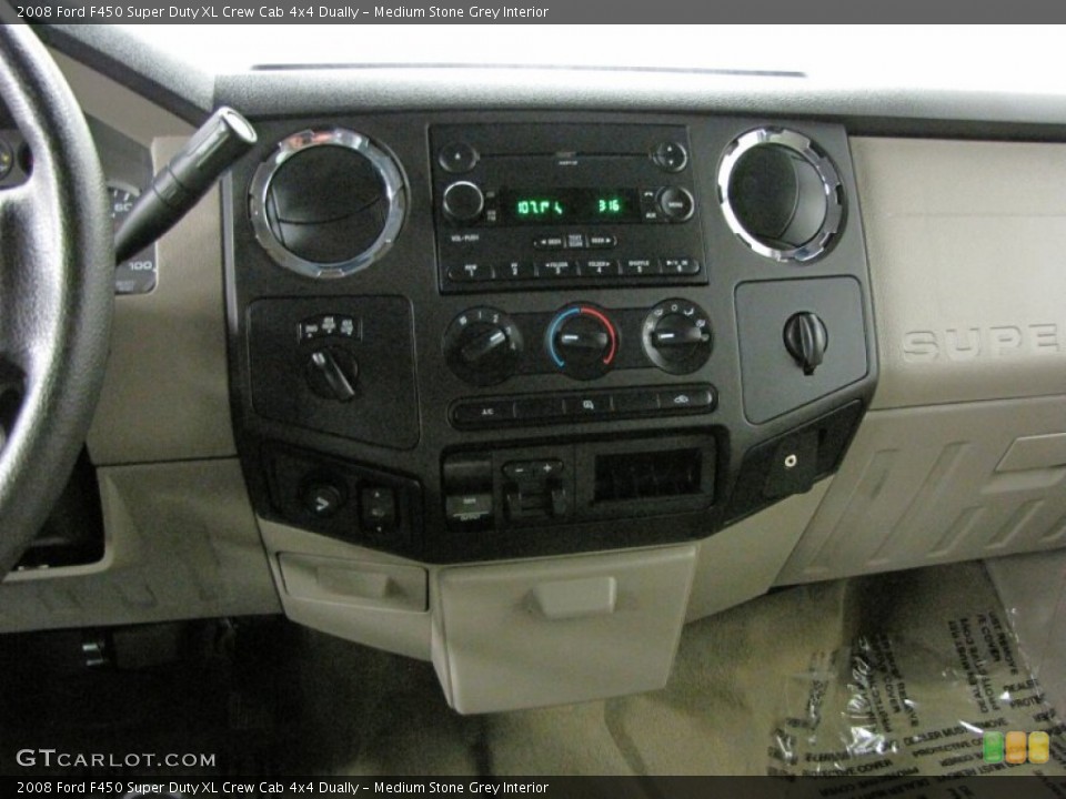 Medium Stone Grey Interior Controls for the 2008 Ford F450 Super Duty XL Crew Cab 4x4 Dually #72031443