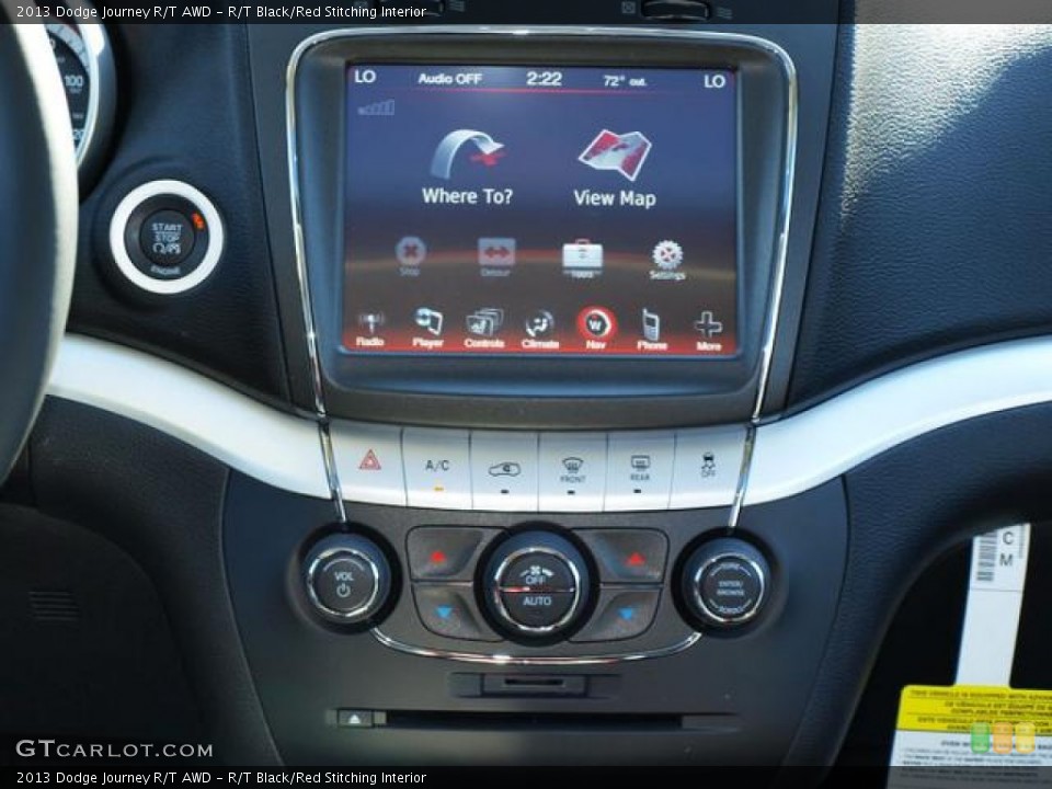 R/T Black/Red Stitching Interior Controls for the 2013 Dodge Journey R/T AWD #72031920
