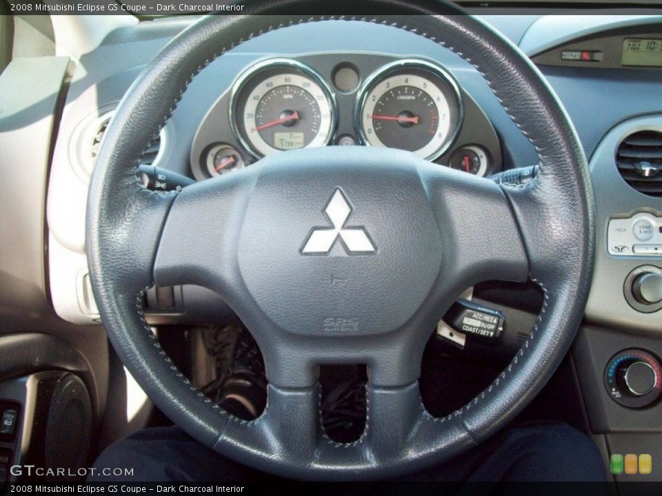 Dark Charcoal Interior Steering Wheel for the 2008 Mitsubishi Eclipse GS Coupe #72033897