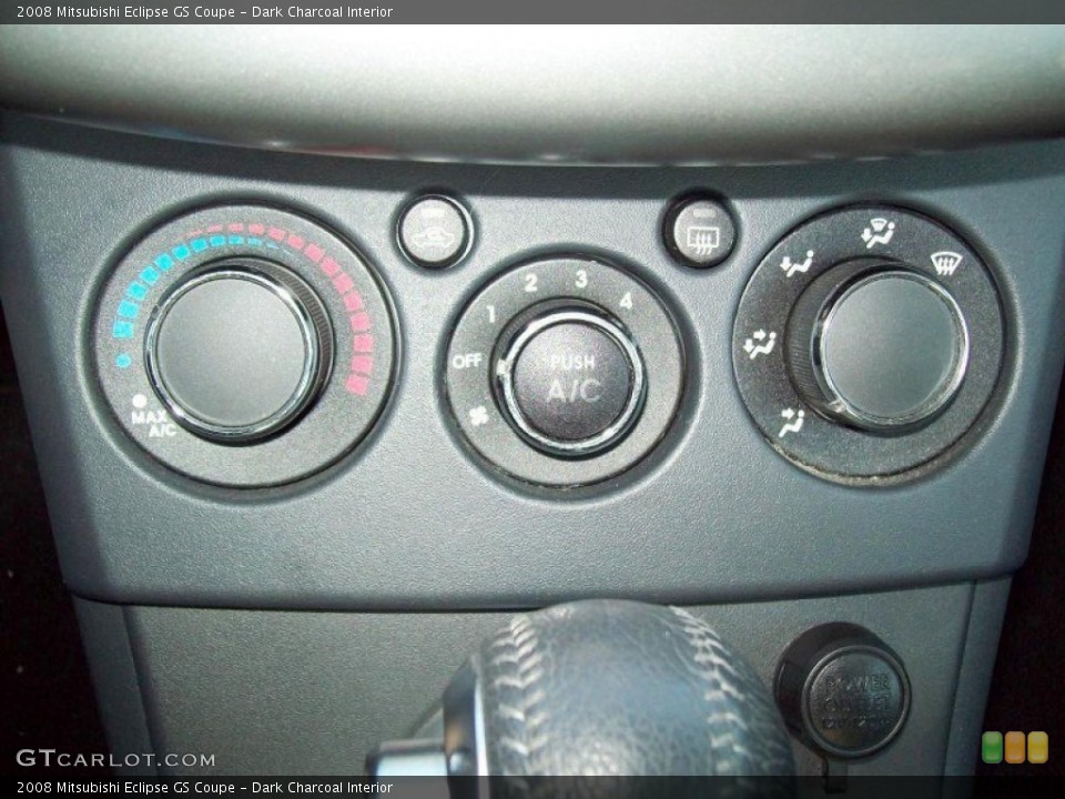 Dark Charcoal Interior Controls for the 2008 Mitsubishi Eclipse GS Coupe #72033909