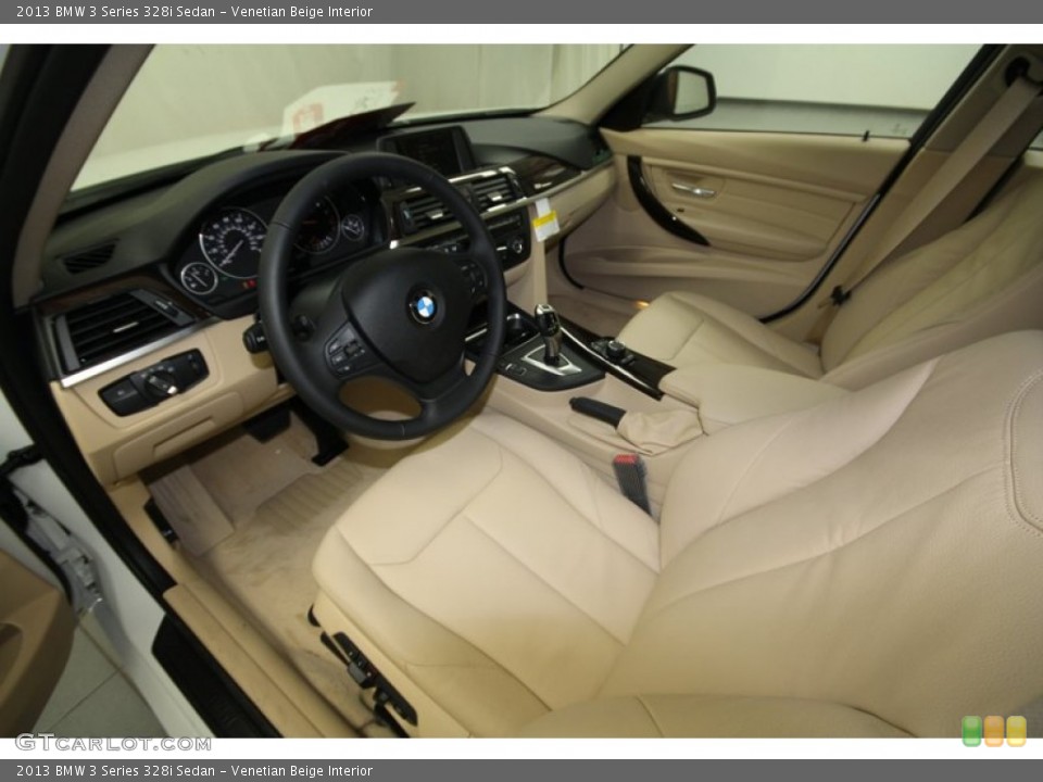 Venetian Beige Interior Prime Interior for the 2013 BMW 3 Series 328i Sedan #72041029
