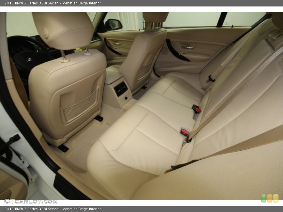 Venetian Beige Interior Rear Seat for the 2013 BMW 3 Series 328i Sedan #72041350