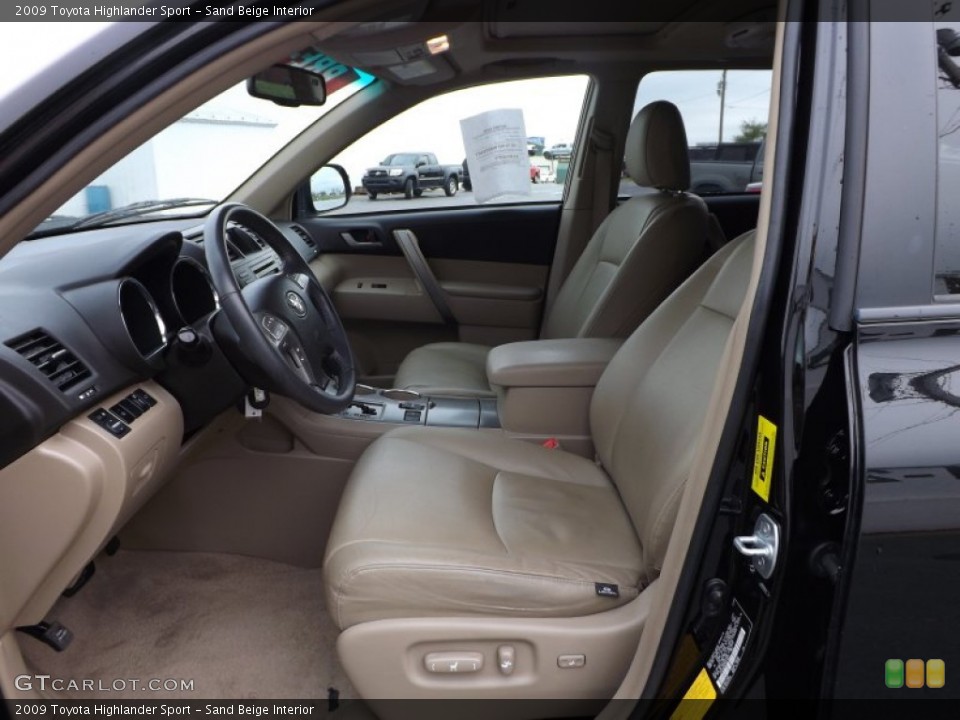 Sand Beige Interior Photo for the 2009 Toyota Highlander Sport #72041504