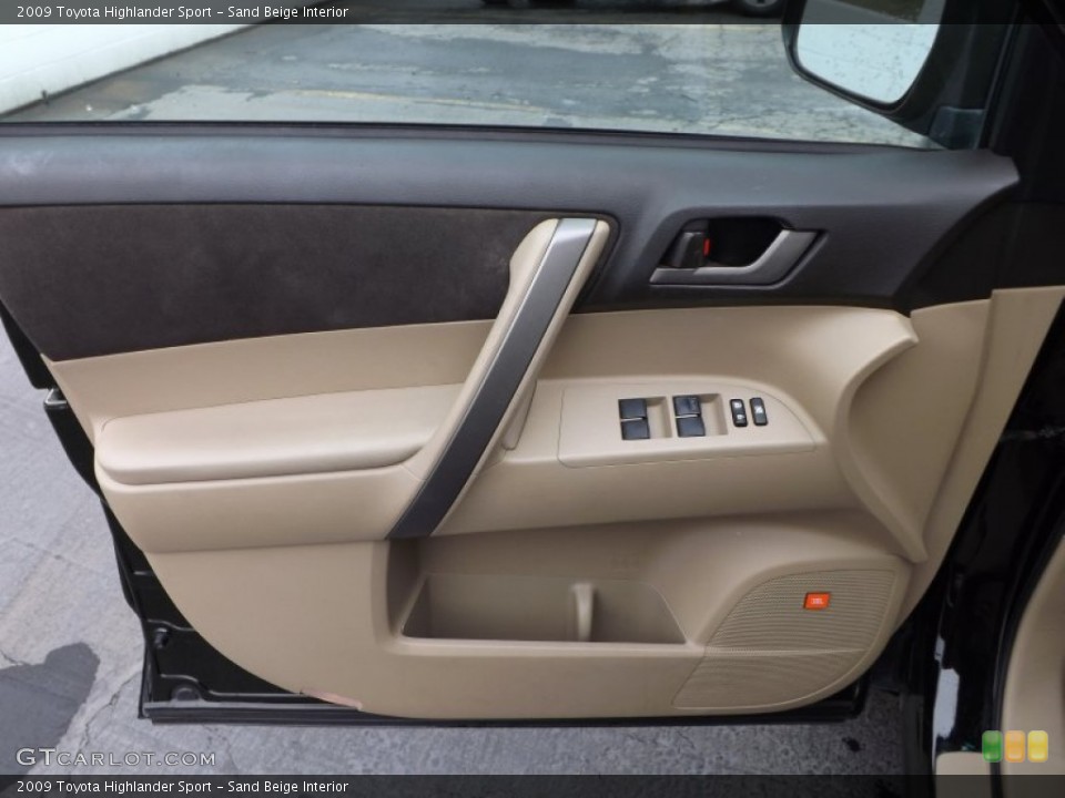 Sand Beige Interior Door Panel for the 2009 Toyota Highlander Sport #72041530