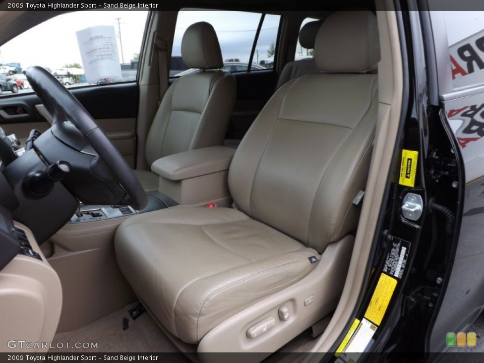 Sand Beige Interior Photo for the 2009 Toyota Highlander Sport #72041565