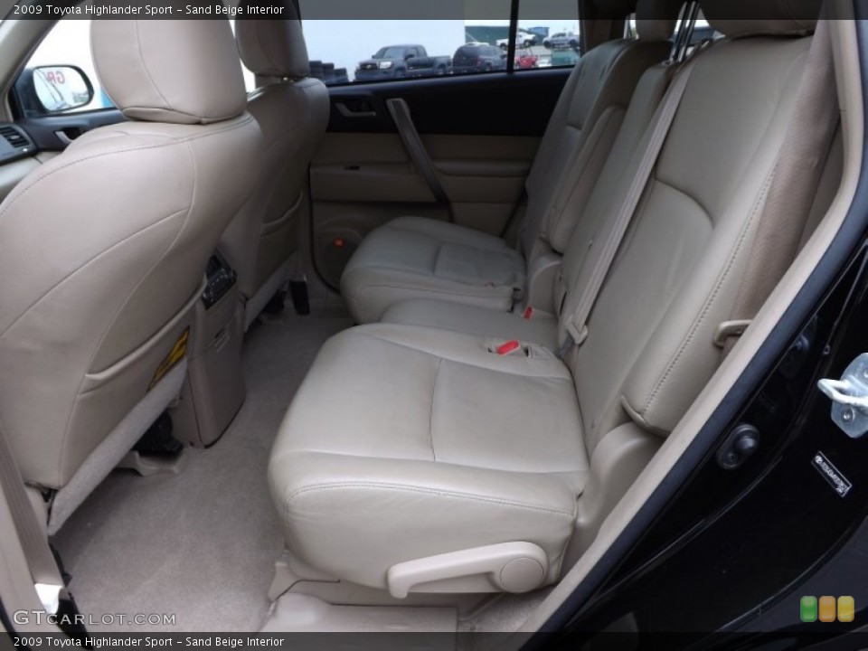 Sand Beige Interior Rear Seat for the 2009 Toyota Highlander Sport #72041593