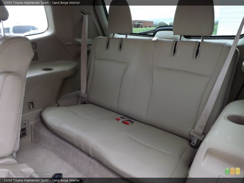 Sand Beige Interior Rear Seat for the 2009 Toyota Highlander Sport #72041611