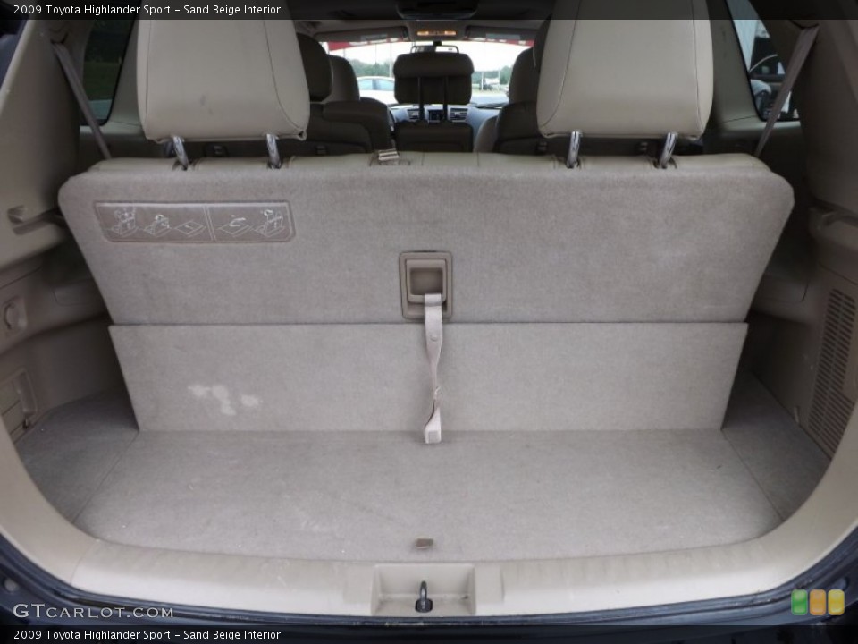 Sand Beige Interior Trunk for the 2009 Toyota Highlander Sport #72041640