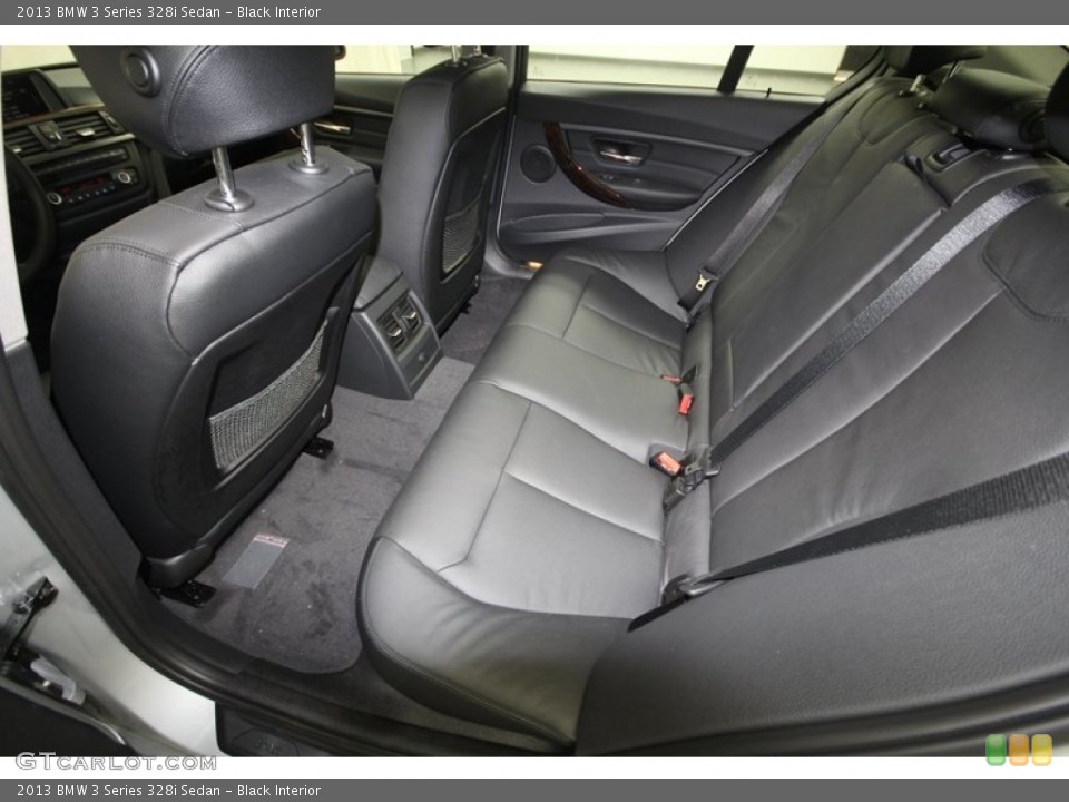 Black Interior Rear Seat for the 2013 BMW 3 Series 328i Sedan #72041707