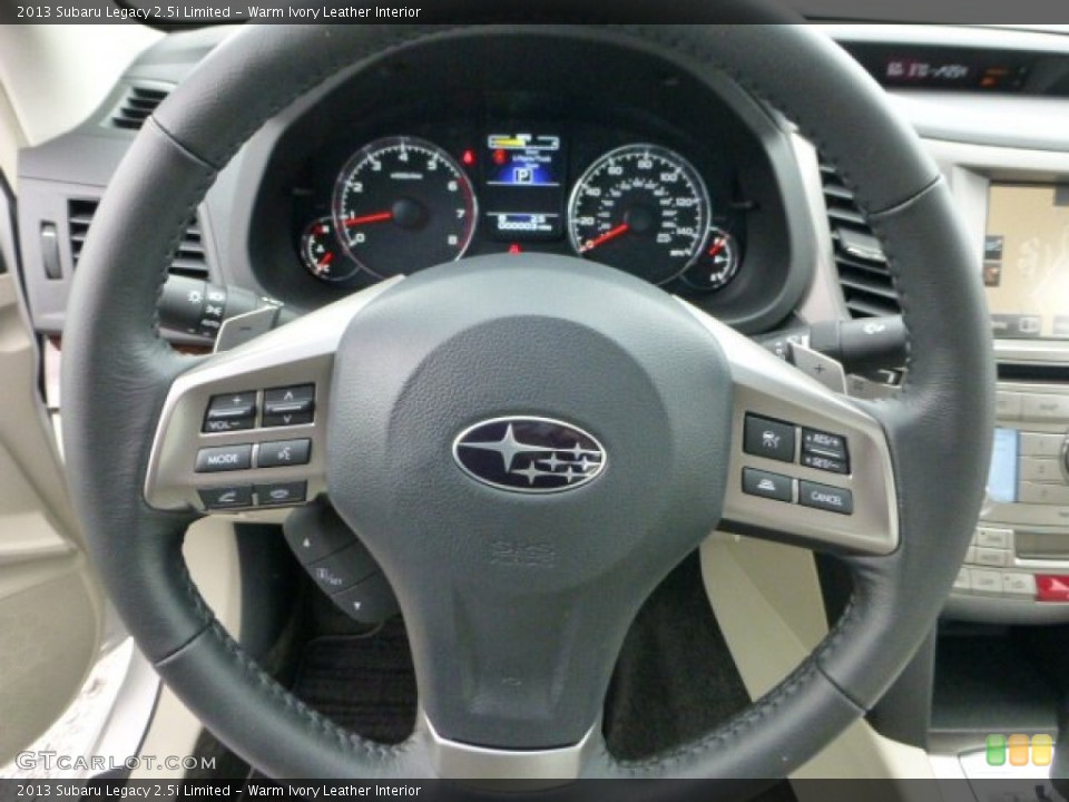 Warm Ivory Leather Interior Steering Wheel for the 2013 Subaru Legacy 2.5i Limited #72042523