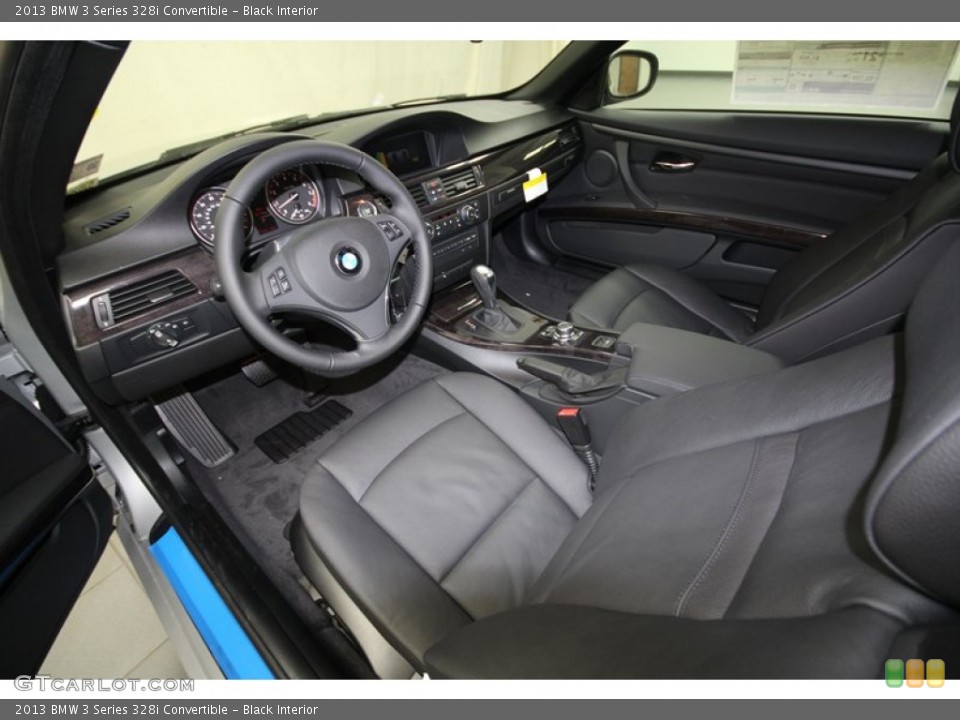 Black Interior Prime Interior for the 2013 BMW 3 Series 328i Convertible #72043410