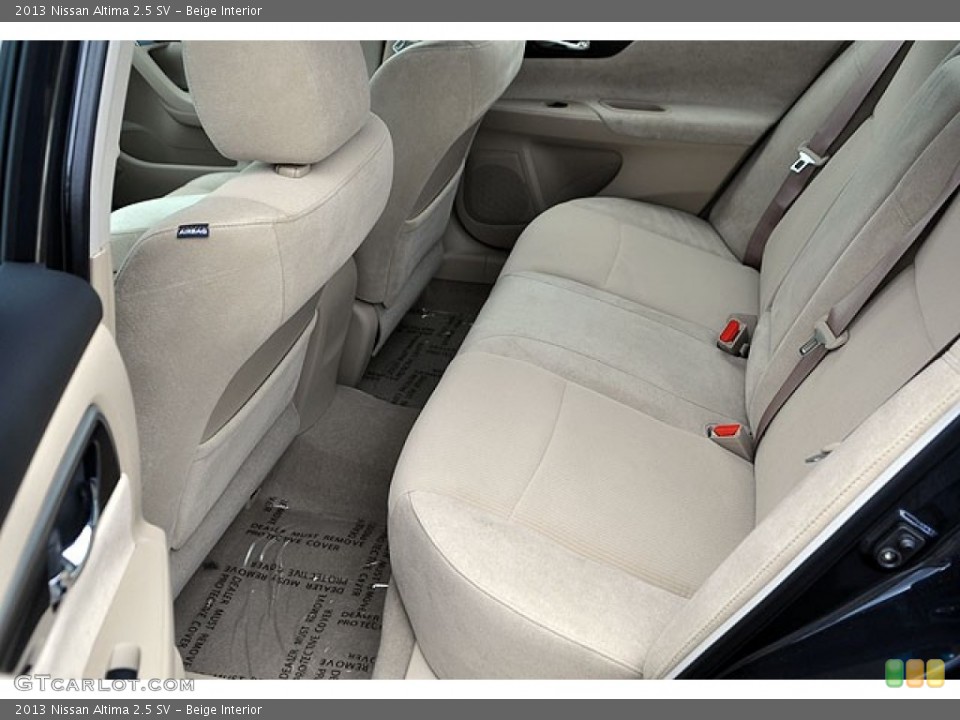 Beige Interior Rear Seat for the 2013 Nissan Altima 2.5 SV #72043819