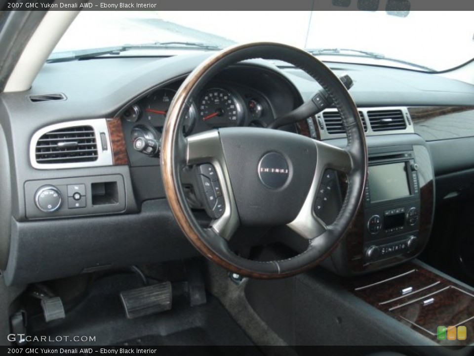 Ebony Black Interior Steering Wheel for the 2007 GMC Yukon Denali AWD #72047221