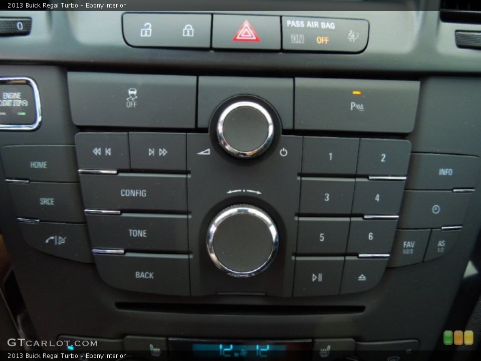 Ebony Interior Controls for the 2013 Buick Regal Turbo #72048289