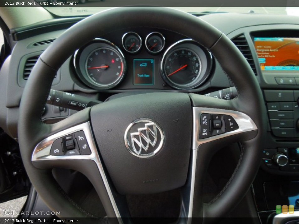 Ebony Interior Steering Wheel for the 2013 Buick Regal Turbo #72048352