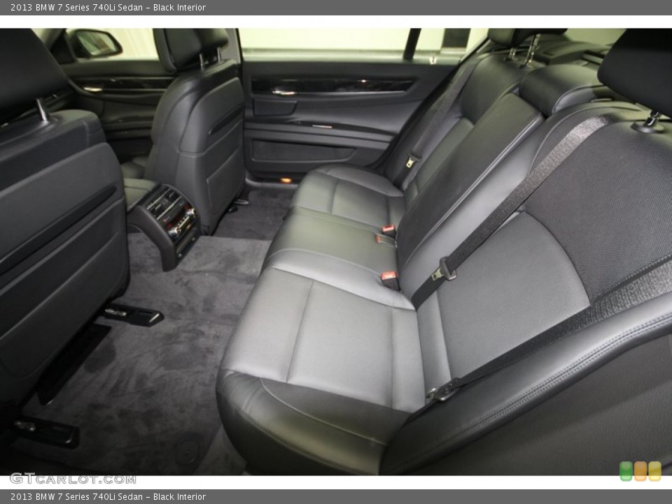 Black Interior Rear Seat for the 2013 BMW 7 Series 740Li Sedan #72049288