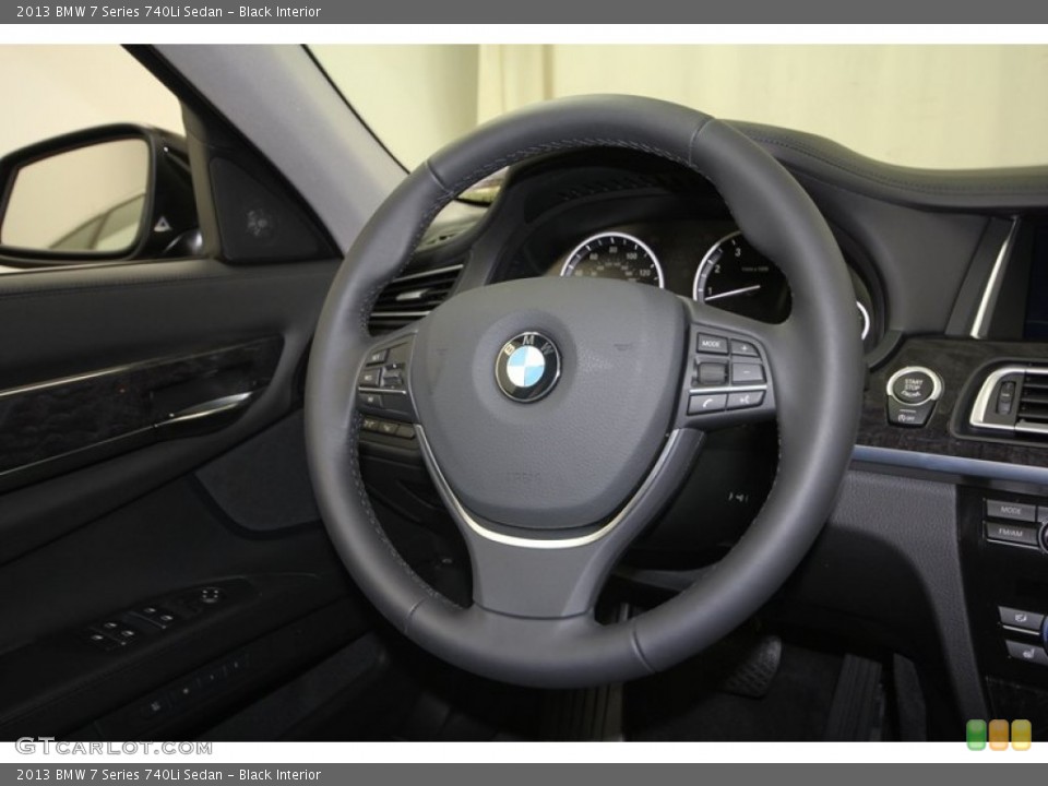 Black Interior Steering Wheel for the 2013 BMW 7 Series 740Li Sedan #72049606