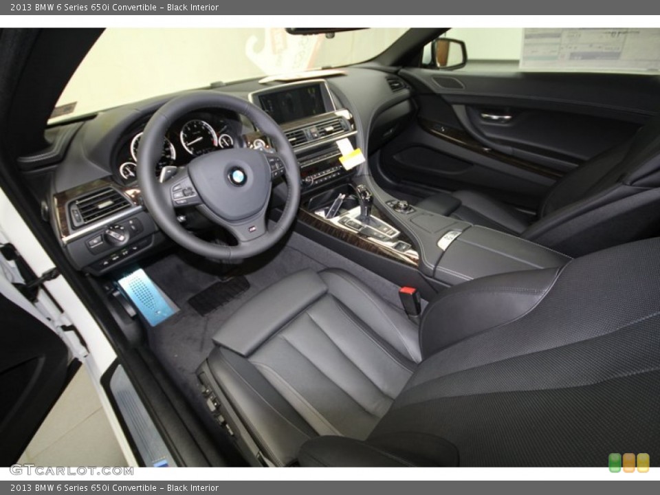 Black Interior Prime Interior for the 2013 BMW 6 Series 650i Convertible #72049723